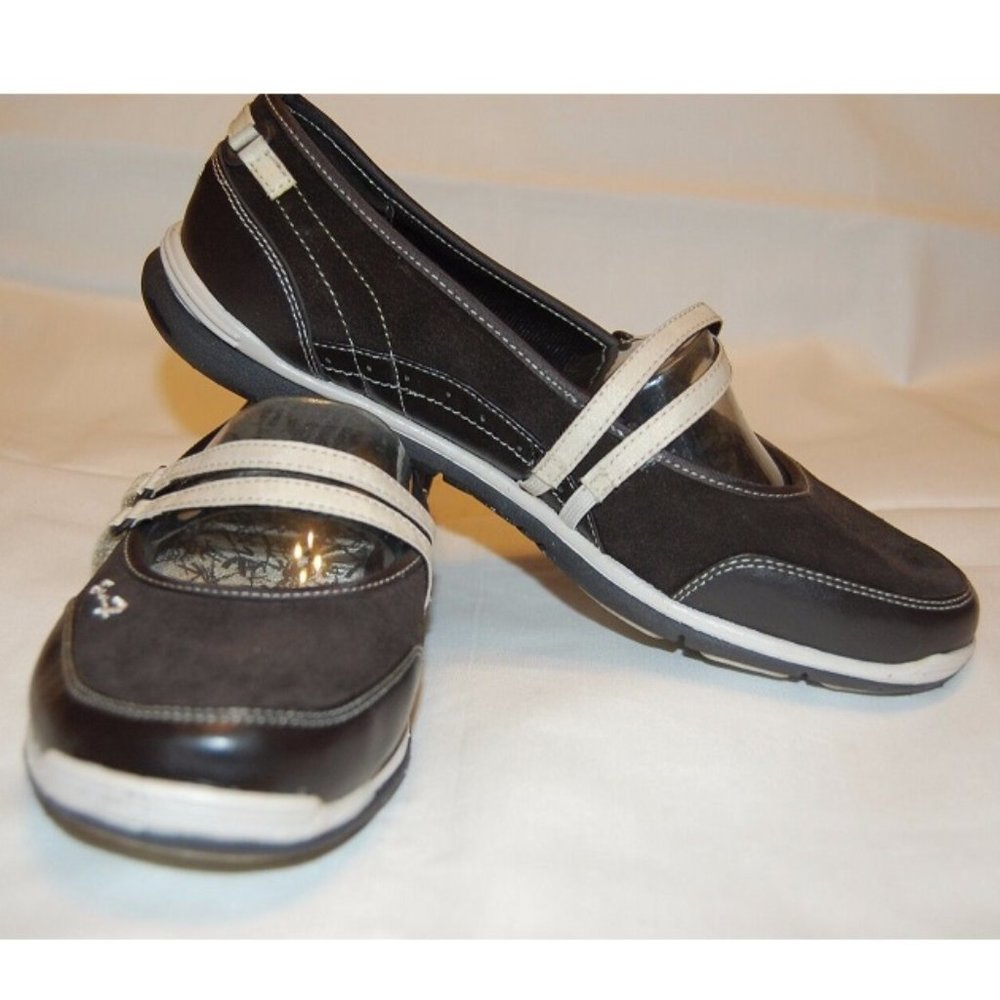Seven7 "Saturday" Athletic Flat Leather Dark Brown Mary Janes Shoes Sz 8, used - Picture 3 of 12
